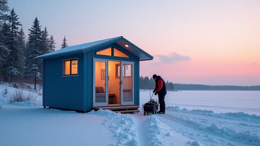 Portable Fish Houses for Ice Fishing