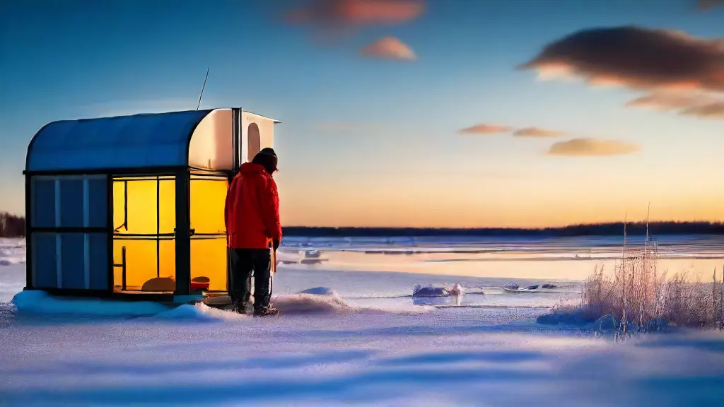 Portable Fish Houses with Built-In Floors