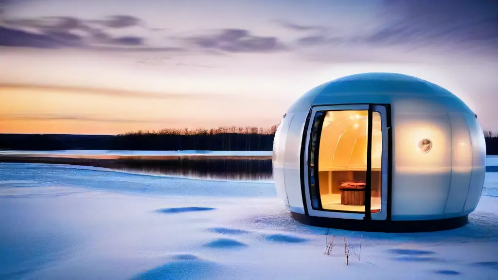 Portable Fish Houses with Built-In Seating