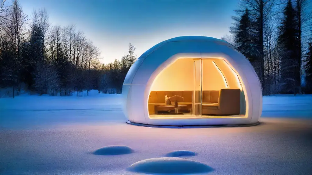 Portable Fish Houses with Built-In Seating